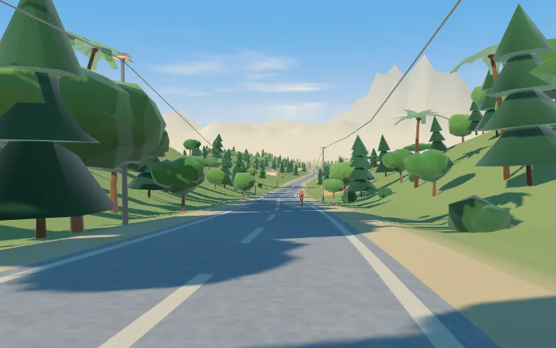 Summer Afternoon — green hills and a quiet road
